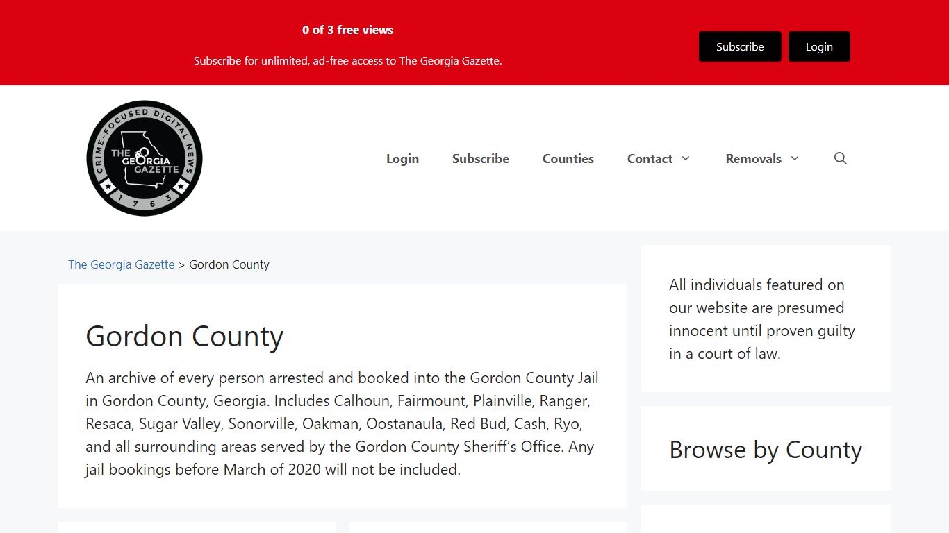 Gordon County - The Georgia Gazette